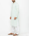 Mint Green Kurta in Two Ply Cotton Designe in Applique Work. Product Code RK-15086