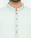Mint Green Kurta in Two Ply Cotton Designe in Applique Work. Product Code RK-15086