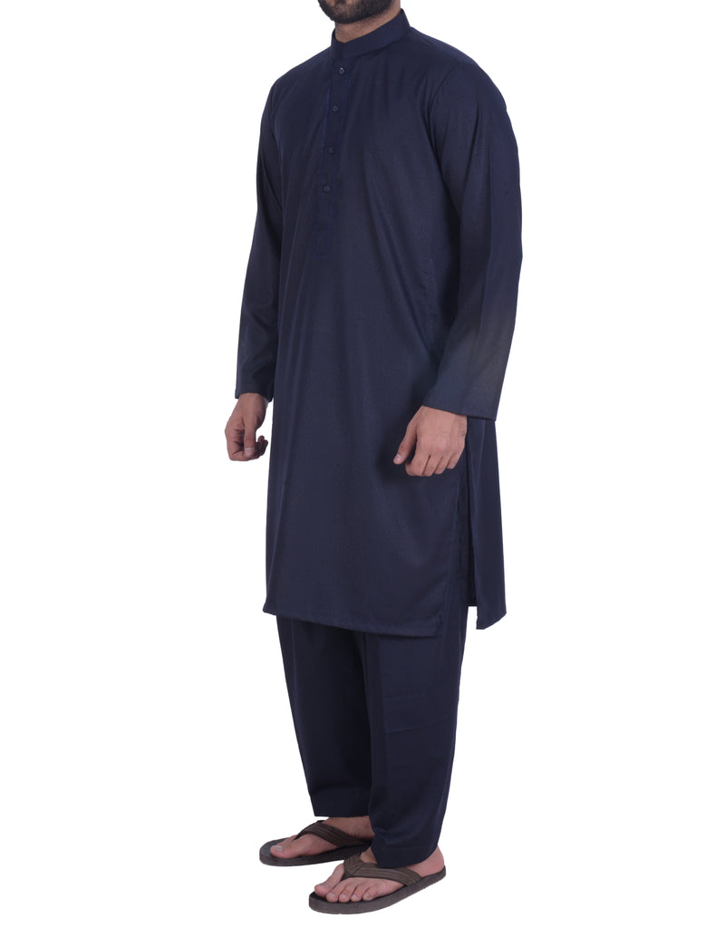 Dark Blue Shalwar Qameez Suit. RQ-39117