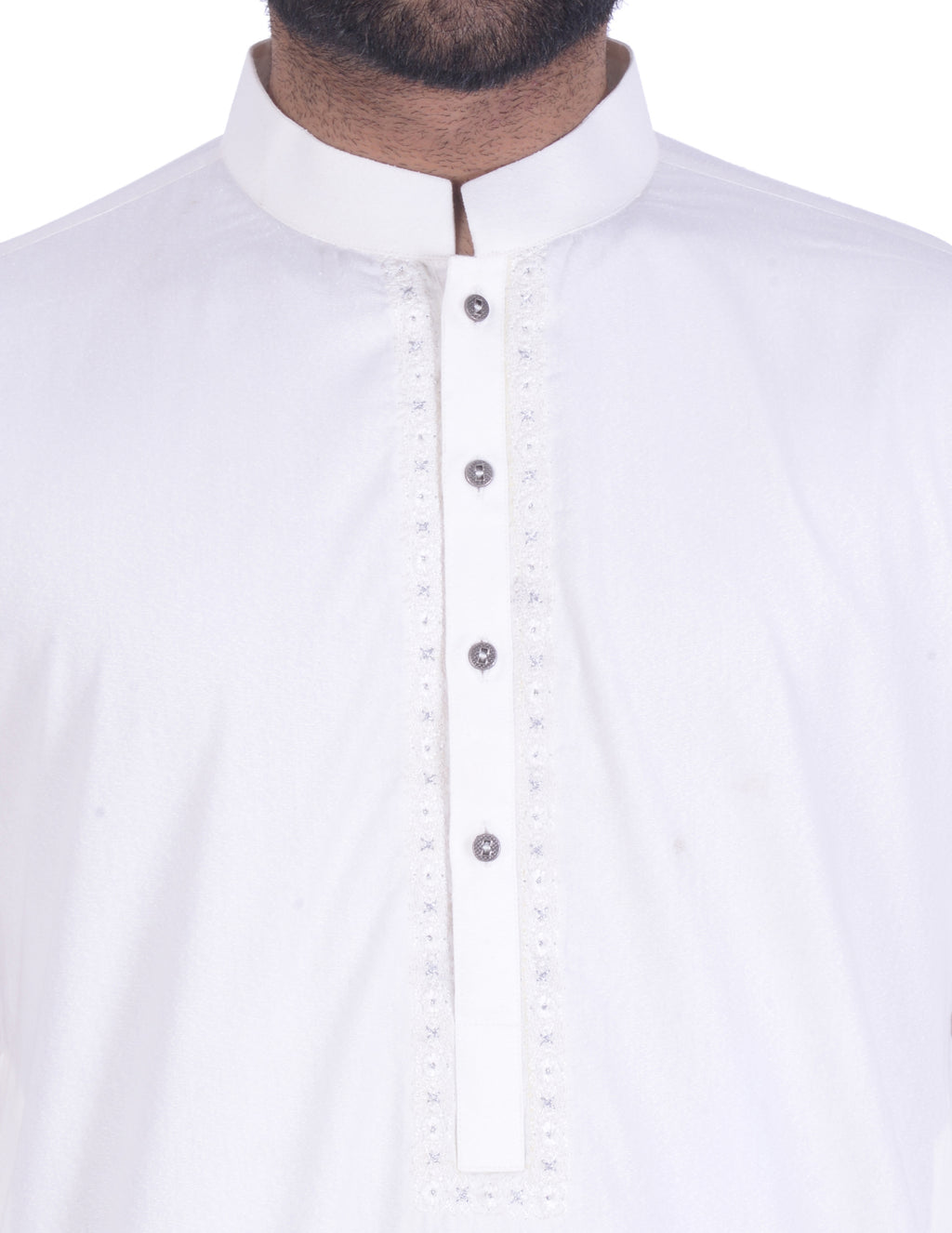 Off White Shalwar Qameez Suit. RQ-39123