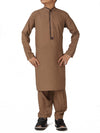Umber Brown Qameez Shalwar for Kids AQ-41762
