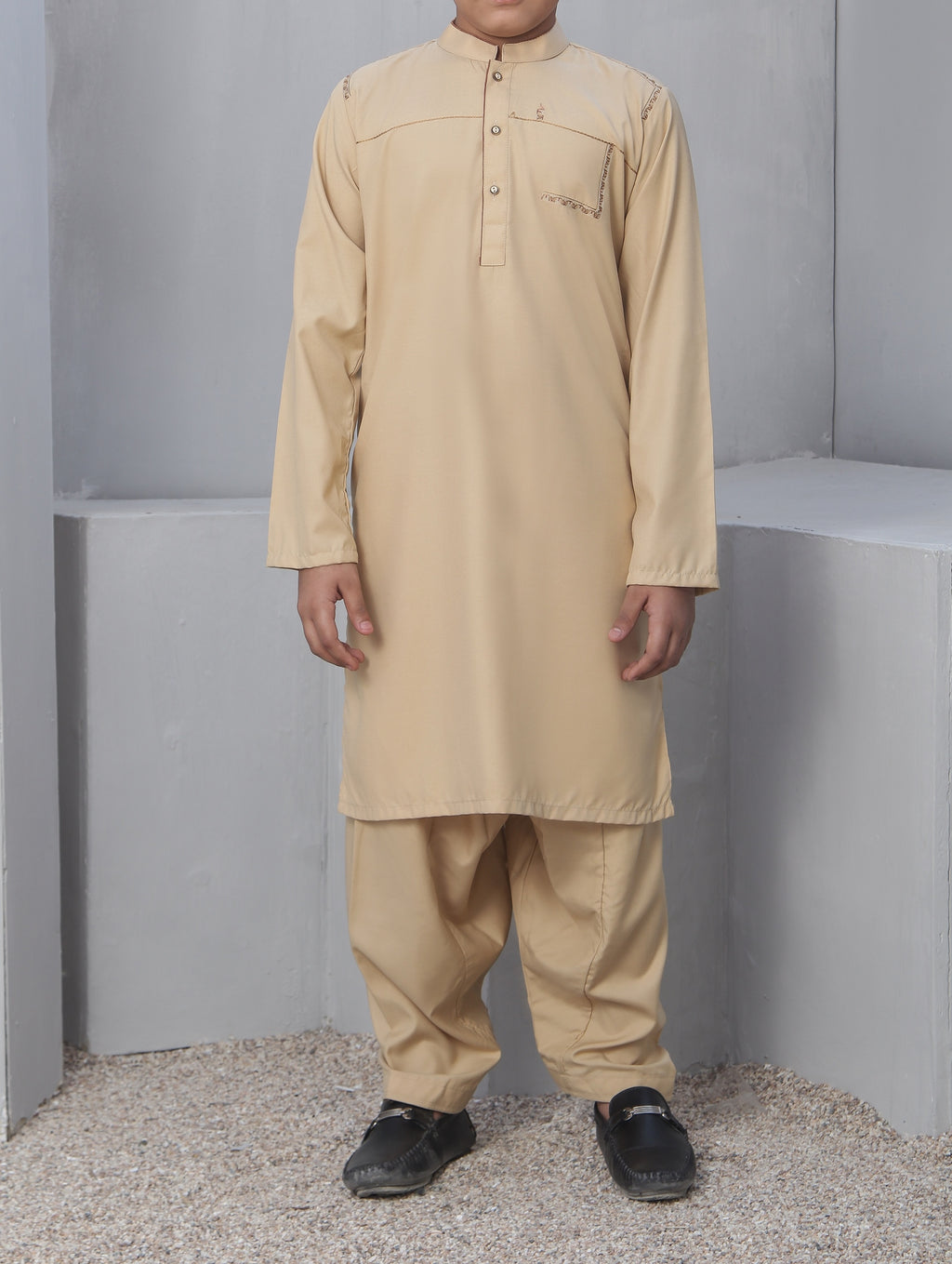 Sand Qameez Shalwar for Kids AQ-41912