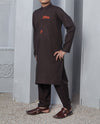 Chocolate Brown Qameez Shalwar for Kids AQ-42122