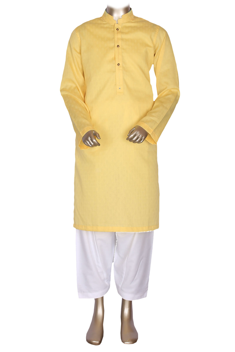 Pineapple Yellow Kurta Shalwar For Kids ASK-40711