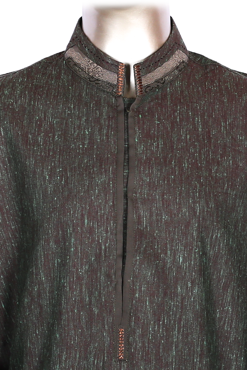 Brownish Green Kurta Shalwar for Kids ASK-41711