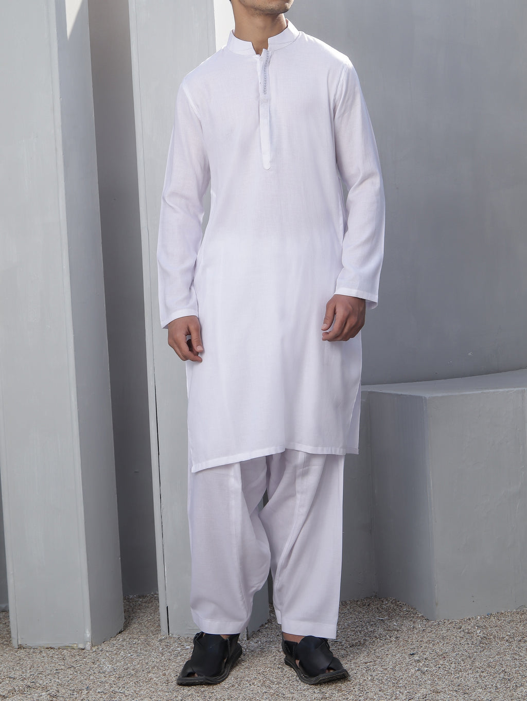 White Qameez Shalwar for Teens BQ-41552