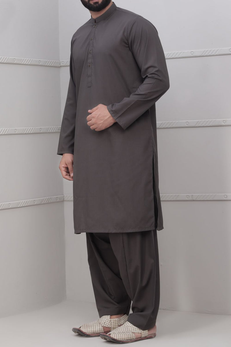 Dark Grey Shalwar Qameez for Men RQ-40233