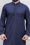 Navy Blue Shalwar Qameez for Men RQ-40309