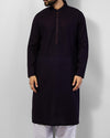 Navy Blue Designer Kurta in 100% textured Cotton with Sleek embroidery Product Code RK-15029