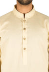 Pure Cream Kurta in Cotton fabric with Hand Embroidery. Product Code rk-16241