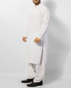 White Shalwar Qameez Suit with thread work. Product Code RQ-15055