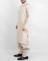 Light Peach colored Cotton Shawar Qameez Suit. Product Code RQ-15073