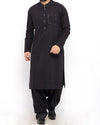 Image of Men Men Shalwar Qameez Black Cotton  Shalwar Qameez Suit with Stylish embroidery Details Product Code RQ-15305