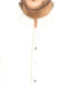 Cream Shalwar Qameez Suit with Designer Applique and Thread work. Product Code RQ-15307