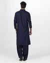 Istanbul Blue Shalwar Qameez Suit in Blended PV Fabric with designer applique & Thread Work. Product Code RQ-16110