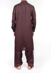 Dark Brown Shalwar Qameez suit in Blended fabric with Thread Work . Product Code RQ-16221