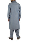 Denim Blue Shalwar Qameez suit in Blended fabric with Thread & Applique work . Product Code RQ-16226