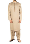 Image of Men Men Shalwar Qameez Brownish Grey suit in Blended fabric with Applique work. Product Code RQ-16255