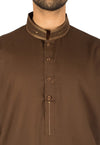 Dark Brown Designed Shalwar Qameez. Product Code RQ-16264