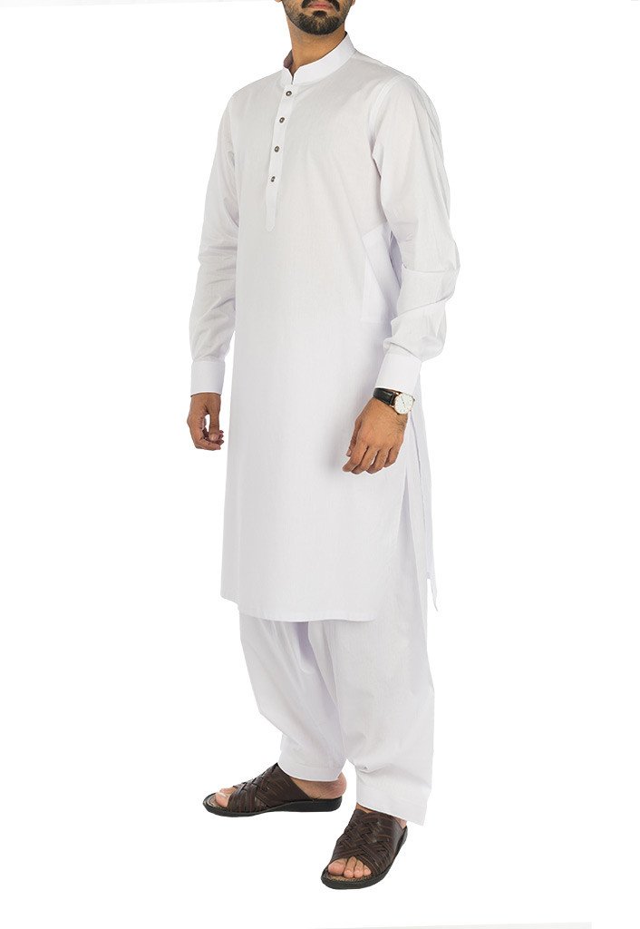 White Cotton Suit. RQ-17101