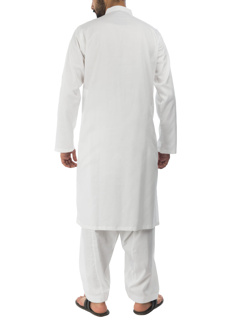 White Shalwar Qameez Suit. RQ-17128