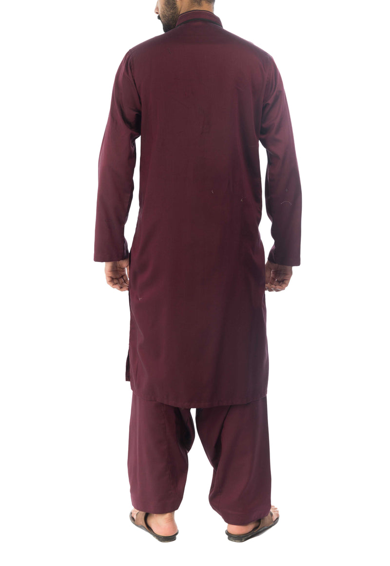 Maroon Shalwar Qameez Suit. RQ-17130