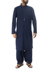 Image of Men Men Shalwar Qameez Midnight Blue Shalwar Qameez Suit. RQ-17153