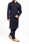 Image of Men Men Shalwar Qameez Navy Blue Shalwar Qameez Suit. RQ-17201