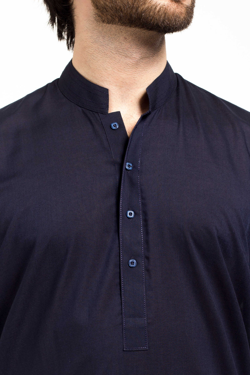 Navy Blue Shalwar Qameez Suit. RQ-17201