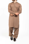 Image of Men Men Shalwar Qameez Coffee Shalwar Qameez Suit. RQ-17206