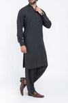 Image of Men Men Shalwar Qameez in Charcoal Grey SKU: RQ-39402-Small-Charcoal Grey