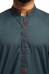 Image of Men Men Shalwar Qameez in Dull Turquoise SKU: RQ-39496-Small-Dull Turquoise