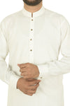 Image of Men Men Shalwar Qameez in Off White SKU: RQ-40304-Small-Off White