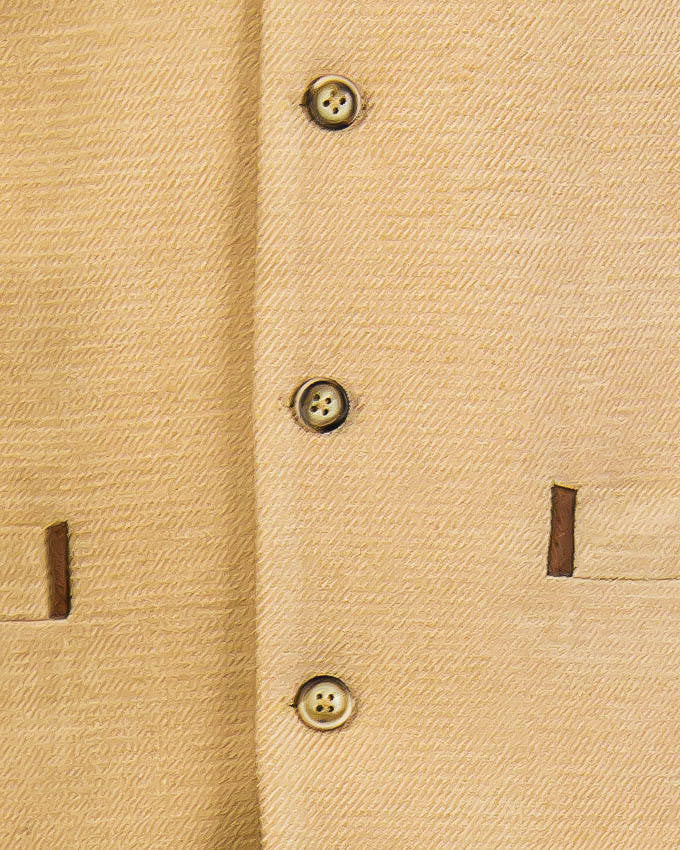 Cordoba 1 - Cream colored designer waist coat in suiting fabric Product Code: RWC-001