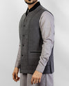 Elegance 1 - Grey Colored designer waist coat in suiting fabric Product Code: RWC-003
