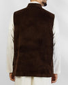Cordoba 2 - Brown colored designer waist coat in suiting fabric Product Code: RWC-005